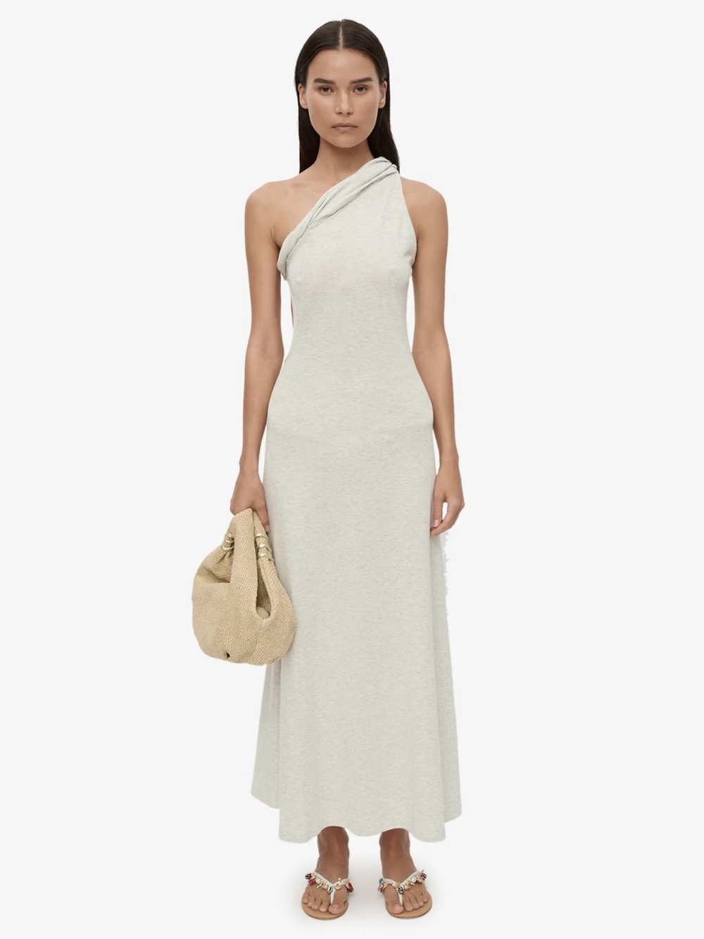 Christopher Esber Rolled Up Cutaway One shoulder tank dress
